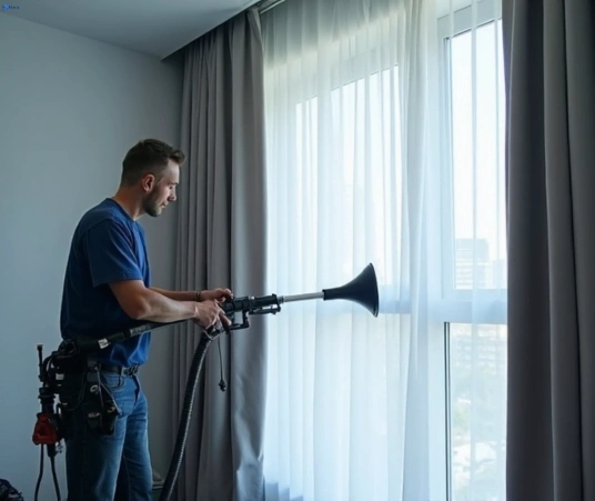 Professional commercial curtain cleaning process equipment Matty Curtain Cleaning westmead-nsw