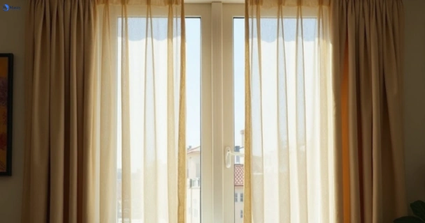 Dull dusty drapes in westmead-nsw before professional cleaning